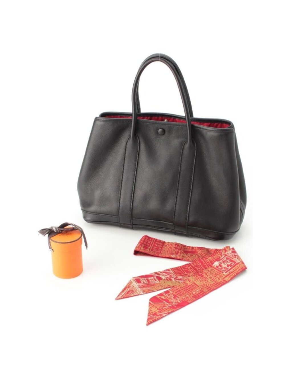 ★SOLD★ Hermes Swift Garden Party TPM Tote Ginza Limited Black - Picture 2 of 10